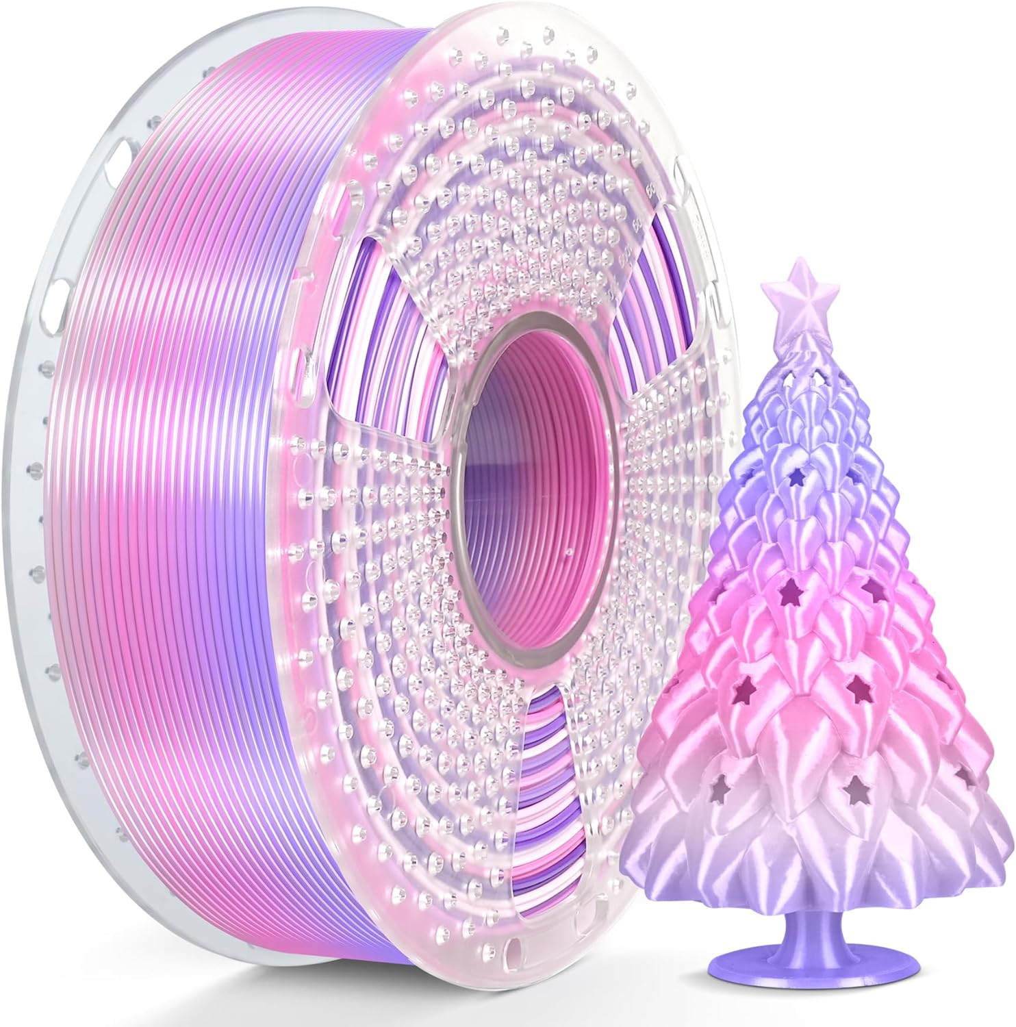 [MOQ: 3KG] PLA, SILK, PETG Rainbow Filament 3D Printer Filament 1KG